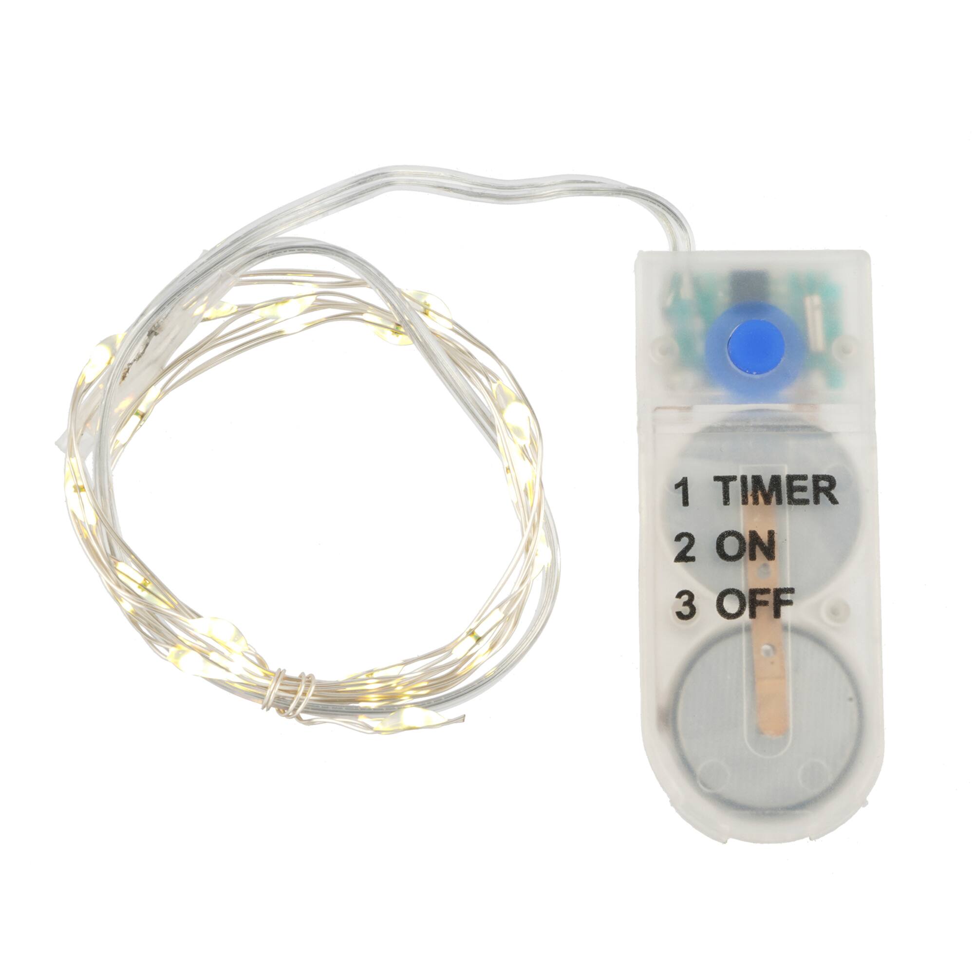 8 Pack: 18ct. Warm White LED String Lights with Silver Wire by Ashland®